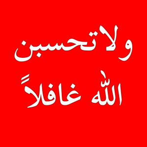 والله لاتحسبن الله غافلاً