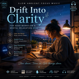 Drift Into Clarity (Ambient Focus Music for ADHD Workflow & Mental Relaxation)