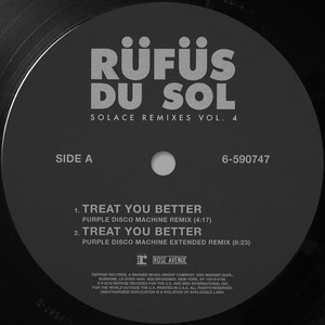 Treat You Better (Purple Disco Machine Extended Remix) by Rufus Du Sol cover art