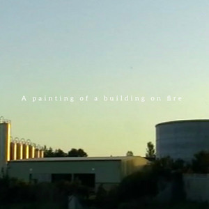 A Painting of a Building on Fire by The Mirror Trap
