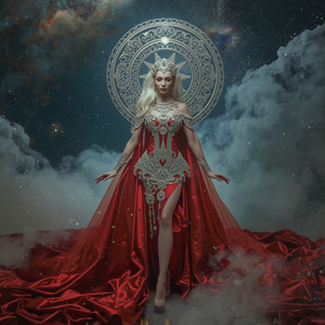 Red stellar lady by Ak Justin