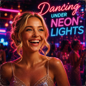 Dancing under neon lights
