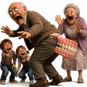 Grandma's False Teeth Attack! by MEMEDROP, De Tekentovenaar, Funny Songs, Fonny Sungs