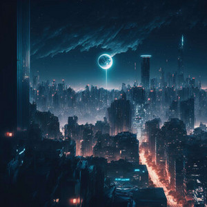 Lights of the night city