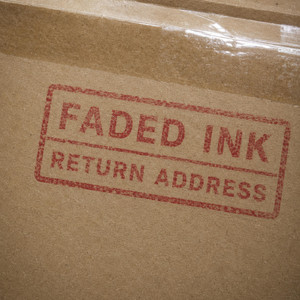 Return Address by Faded Ink
