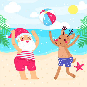Santa & Rudolph Playing Beach Ball Christmas Season album