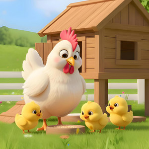 กุ๊ก กุ๊ก ไก่ เลี้ยงลูกมาจนใหญ่ by คิดส์มีซอง, น้องพราว