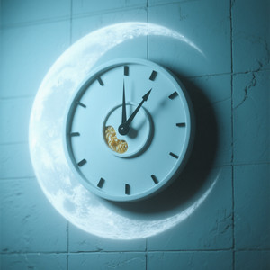 Wall Clock Eating Moonlight by AIDA HASGIL