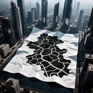 Unfolded Map, Uptown by THYMNZELDRAVOR