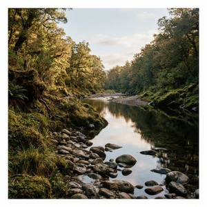 Soft Stream Pool Echoes and Riverbed Drip for Relax by River Sounds, Rivers and Streams