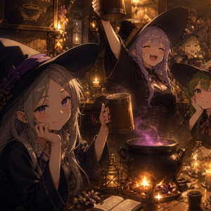 The Gilded Cauldron Night by The Medieval Inn