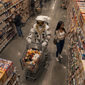 Groceries Running by eggcarton