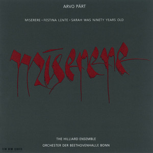 Arvo Pärt Miserere ヒリアード・アンサンブル Pärt: Miserere - Album by Arvo Pärt | Spotify