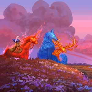 Fire Unicorn by Blue Fox