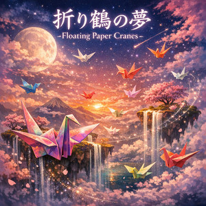 Floating Paper Cranes 折り鶴の夢 by Hoshi Mori 星森