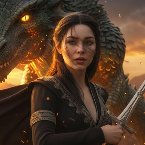 The Maiden and the Dragon by Epic Poem Cover