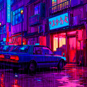 Neon Carpark by Odometer