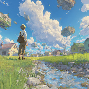 Sky Over Grass by Bekurto