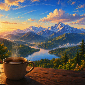 Static dreams by relaxing coffee
