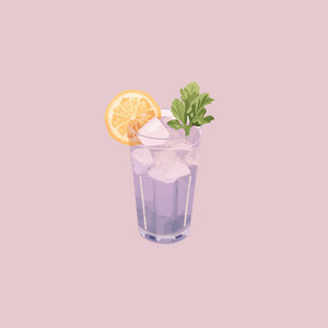 purple cocktail by MEWMEW