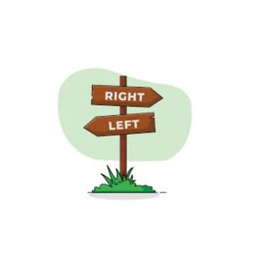 left n right