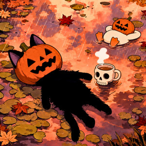 Soft Courage Beneath Autumn Leaves by chill chill journal