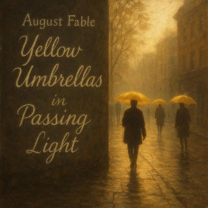 Yellow Umbrellas in Passing Light by August Fable