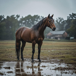 Wild & Wet by rain horse