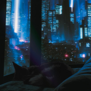 Night City Rainfall by Neologisticism