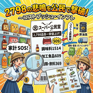 2,798の悲鳴を公民記述で解き明かせ！レシートに隠されたコストプッシュ by かんてら