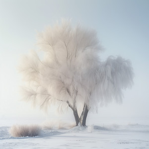 Frayed Linen White Noise by Willow Drift