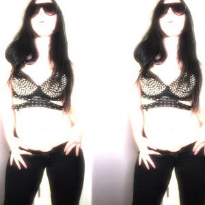 Black Studded Skinny Jeans by Angelkitten2003