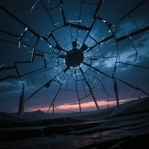 Cracked Sky at Dusk by PUSPARANI TADA