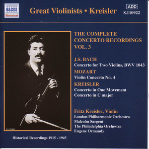 Concertos Fritz Kreisler Violin 2枚組CD