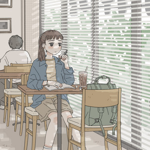 Raindrops on the pane by 午後の気流, DE DE MOUSE, Lonely Girl