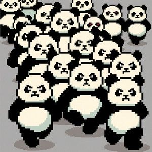 Angry Panda Parade by Paendeo