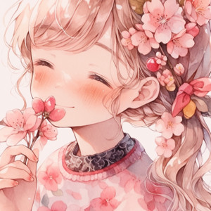 chill kawaii girl - Cherry Blossom