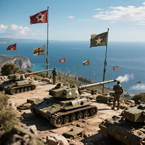 War Signals Mediterranean Sky by Jasim