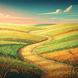 Winding Prairie by Draxion Flux