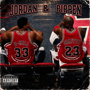 Jordan and Pippen by graffiti, B-Mill