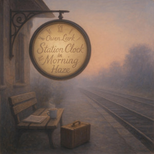 Station Clock in Morning Haze by Owen Lark