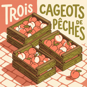 Trois Cageots de Pêches by Blandine Auclair