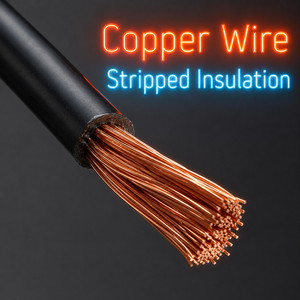 Stripped Insulation by Copper Wire