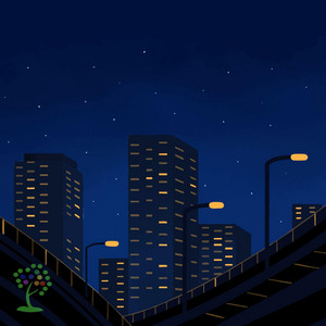 Amber Streetlights by MindBeat