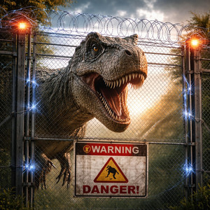Dino encerrado by Joan De la H