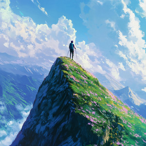 lone hiker by uptober