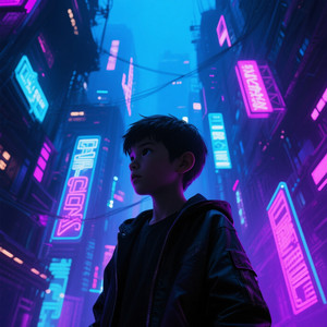The Boy Beneath the Neon by INTAN FITRIANA S28
