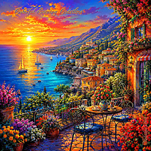 Обкладинка: Colorful Evening Coastline