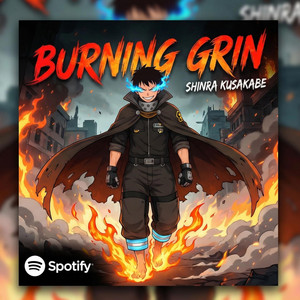 Burning Grin (Shinra Kusakabe) by Fugaxe