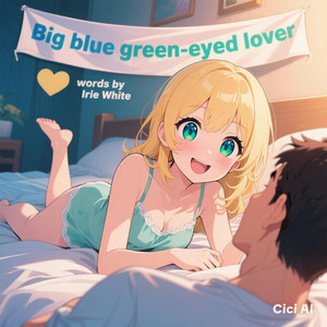 Big blue green eyed lover by Irie White